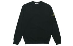 Stone Island Хлопковый свитшот с круглым вырезом мужской черный