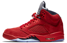 Jordan 5 Retro Красные замшевые кроссовки