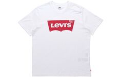 Мужская футболка Levis Classical с принтом логотипа, белая