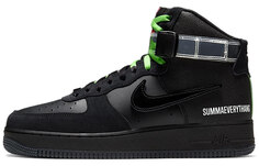 Высокие кроссовки Nike Air Force 1 унисекс Черный/Ярко-зеленый/Ярко-малиновый