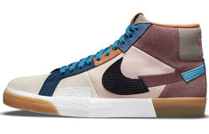 Туфли унисекс Nike Blazer Mid Skate Темно-винный/Розовый оксфорд/Кашемир/Черный