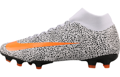 Футбольные бутсы унисекс Nike Superfly 7 Белый/Черный/Оранжевый