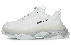 Balenciaga Неуклюжие туфли Triple S с прозрачной подошвой, белые