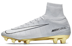 Футбольные бутсы Nike Mercurial Superfly 5 золотисто-серые мужские