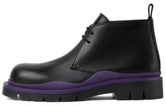 Ботинки Bottega Veneta Tire Черный/Фиолетовый