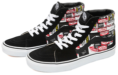 Туфли для скейтбординга унисекс Vans SK8 HI Suede Logo черный/белый/красный
