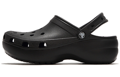 Классические сабо на платформе Crocs, черные (женские)