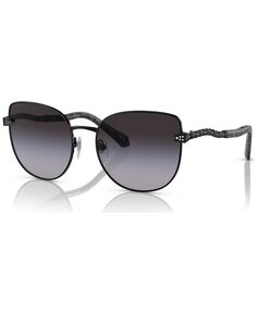 Женские солнцезащитные очки, BV6184B56-Y BVLGARI, черный