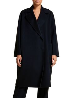 Двойное шерстяное пальто Marina Rinaldi, Plus Size, нави