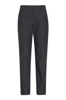 Легкие женские треккинговые брюки с защитой от растяжения и ультрафиолетом Mountain Warehouse, черный