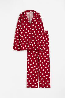 Пижама H&amp;M Patterned, темно-красный H&M