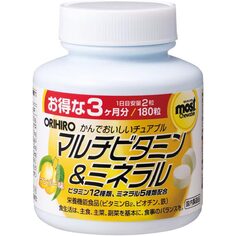 Мультивитамины и минералы Orihiro со вкусом манго, 180 капсул