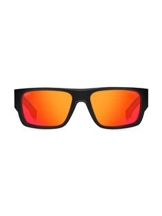 Нейлоновые прямоугольные солнцезащитные очки 58 мм BOSS, черный