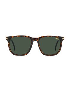 Пластиковые прямоугольные солнцезащитные очки 54 мм Carrera, зеленый