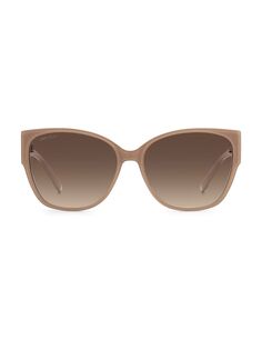Солнцезащитные очки «кошачий глаз» Shay 58 мм Jimmy Choo, коричневый