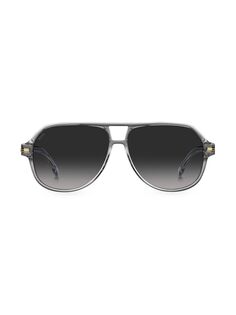 Солнцезащитные очки-авиаторы из ацетата 59 мм BOSS, серый