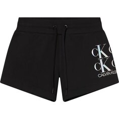 Шорты Calvin Klein Jeans Shine Logo Knit, черный