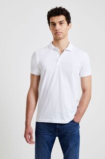 Фирменная белая рубашка-поло French Connection, белый