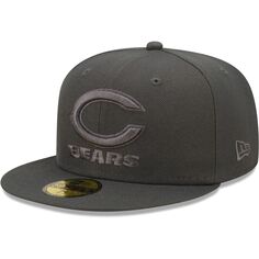 Мужская приталенная шляпа New Era Graphite Chicago Bears Color Pack 59FIFTY