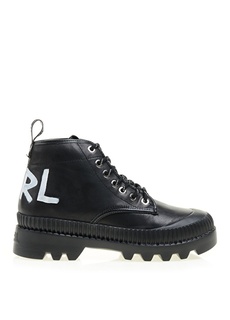 Кожаные черные женские ботинки Karl Lagerfeld