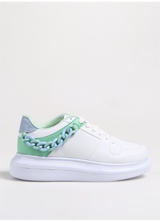 Бело-зеленые женские кроссовки F By Fabrika