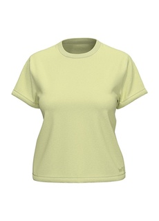 Однотонная зеленая женская футболка с круглым вырезом Levis