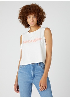 Белая женская футболка с классическим воротником Wrangler