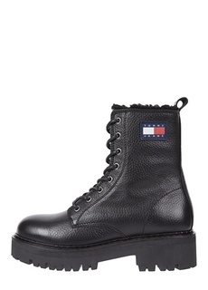 Кожаные черные женские ботинки Tommy Hilfiger