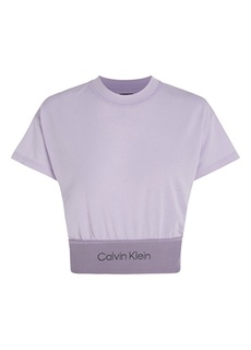 Фиолетовая женская футболка с круглым вырезом Calvin Klein