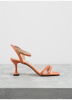 Оранжевые женские босоножки на каблуке F By Fabrika