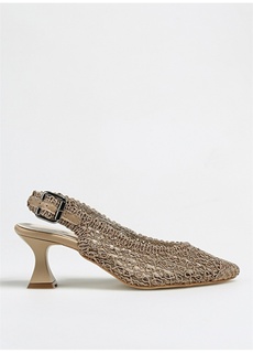 Норковые женские туфли на каблуке Pierre Cardin