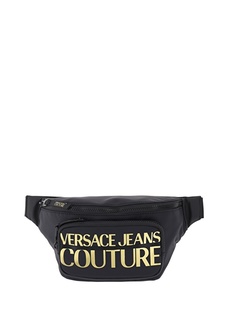 Черная мужская поясная сумка Versace Jeans Couture