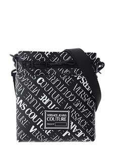 Черная мужская сумка-почтальон Versace Jeans Couture