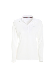 Белая женская футболка стандартного кроя с воротником-поло Slam