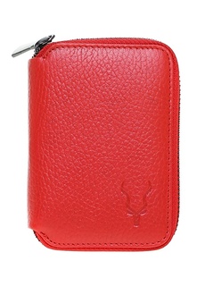 Красный мужской кожаный кошелек Carrera