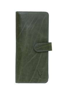 Зеленый мужской кожаный кошелек Carrera