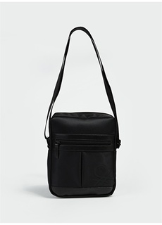 Тканевая черная мужская сумка-мессенджер United Colors of Benetton