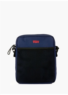 Темно-синий мужской рюкзак через плечо с двумя ремнями Levis