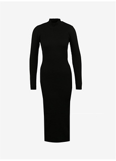 Простое черное длинное женское платье Black On Black
