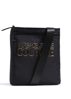 Мужская сумка-мессенджер черно-золотая Versace Jeans Couture