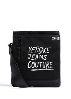 Черная мужская сумка-мессенджер Versace Jeans Couture