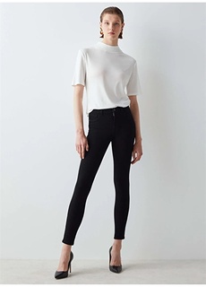 Черные женские джинсовые брюки с высокой талией İpekyol Ipekyol