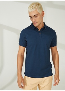 Темно-синяя мужская футболка-поло AT.P.CO