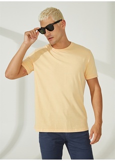 Желтая мужская футболка с круглым вырезом AT.P.CO