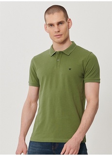 Зеленая мужская футболка-поло Wrangler