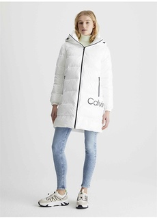 Белое женское пальто Calvin Klein Jeans