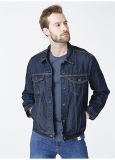Мужская джинсовая куртка с карманами и детальной застежкой на пуговицы Levis