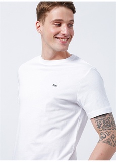Белая мужская футболка стандартного кроя с круглым вырезом Lee