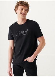 Однотонная мужская футболка стандартного кроя с круглым вырезом Mavi