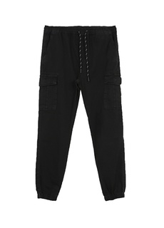Стандартные черные мужские брюки-карго с эластичной резинкой на нормальной талии Aeropostale